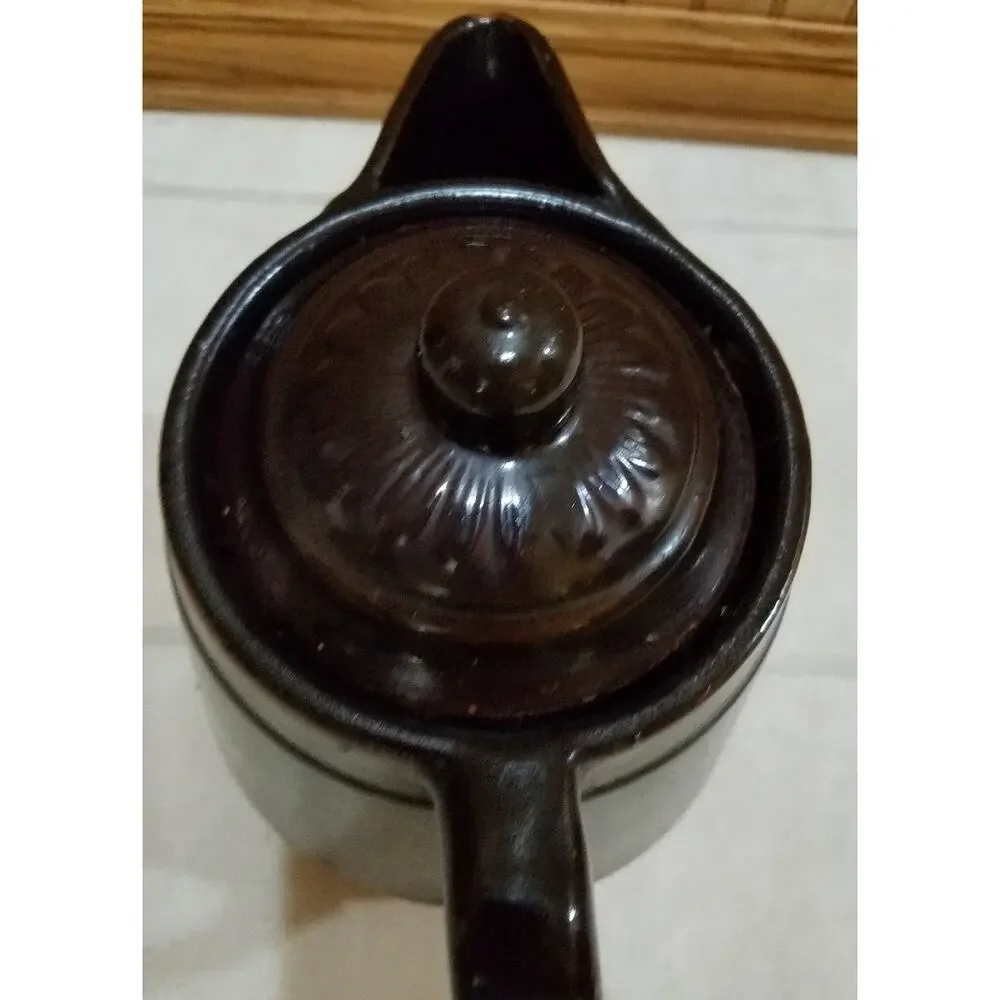 Antique Aluminum Clay Kaolin Coffee Pot Farmhouse Decor